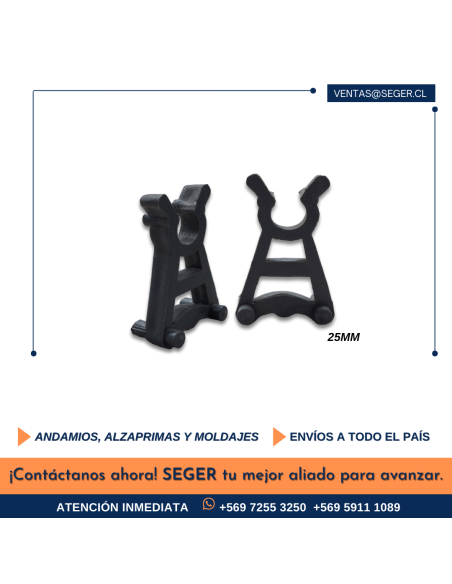 SEPARADOR TORRE PLASTICO 25MM PARA MOLDAJE