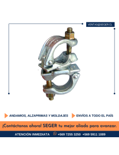 ABRAZADERA GIRATORIA 48X48 FORJADA CINCADA EN 74