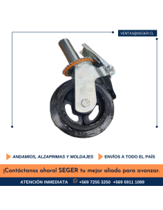 RUEDA STD 6″ GIRATORIA CON FRENO