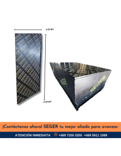 TERCIADO FENOLICO PREMIUM 18MM 1.22X2.44MT LOGO SEGER