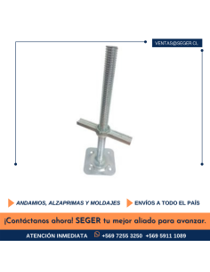 TORNILLO NIVELADOR 38X500MM GALVANIZADO